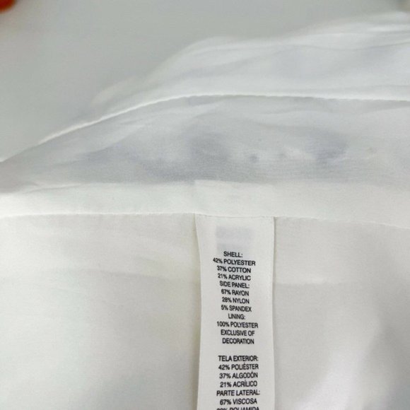 White House Black Market Stripe Metallic Fringe Tweed Blazer Jacket Size S - Picture 6 of 7